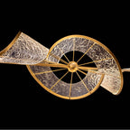 Golden Lighting 1468-LP BCH Brushed Champagne Ziva By Golden Lighting Aurora Integrated Led Island Light In Brushed Champagne Image 5