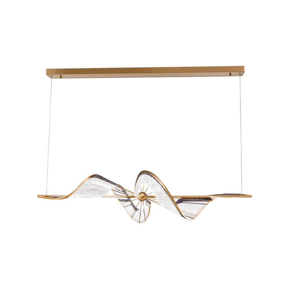 Golden Lighting Aurora Ziva By Golden Lighting Aurora Integrated Led Island Light In Brushed Champagne