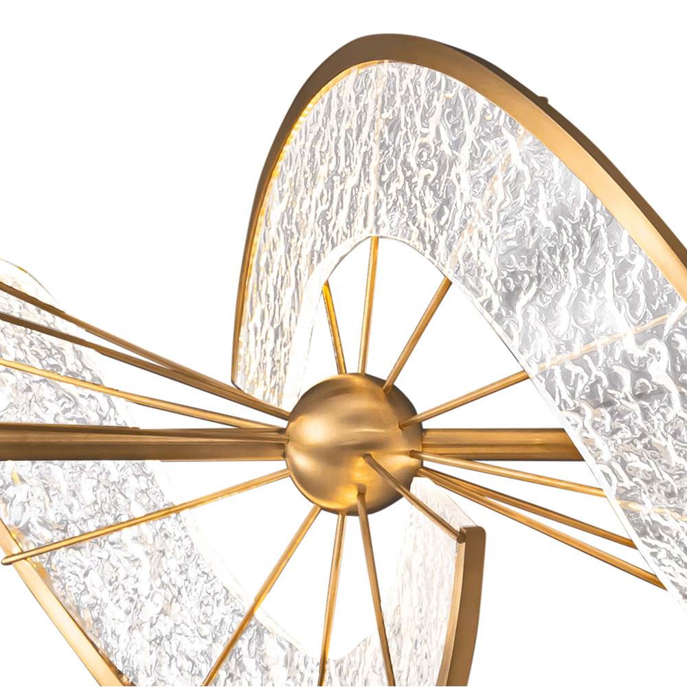 Golden Lighting 1468-LP BCH Brushed Champagne Ziva By Golden Lighting Aurora Integrated Led Island Light In Brushed Champagne Image 3