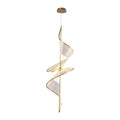 Golden Lighting 1468-L BCH Brushed Champagne Ziva By Golden Lighting Aurora Integrated Led 71''h Pendant In Brushed Champagne Image 1