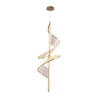 Golden Lighting 1468-L BCH Brushed Champagne Ziva By Golden Lighting Aurora Integrated Led 71''h Pendant In Brushed Champagne Image 1