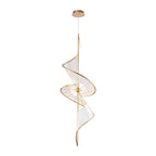 Golden Lighting Aurora Ziva By Golden Lighting Aurora Integrated Led 71''h Pendant In Brushed Champagne