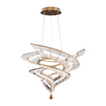 Golden Lighting 1468-M BCH Brushed Champagne Ziva By Golden Lighting Aurora Integrated Led 36''w Pendant In Brushed Champagne Image 1