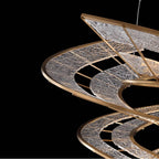 Golden Lighting 1468-M BCH Brushed Champagne Ziva By Golden Lighting Aurora Integrated Led 36''w Pendant In Brushed Champagne Image 5