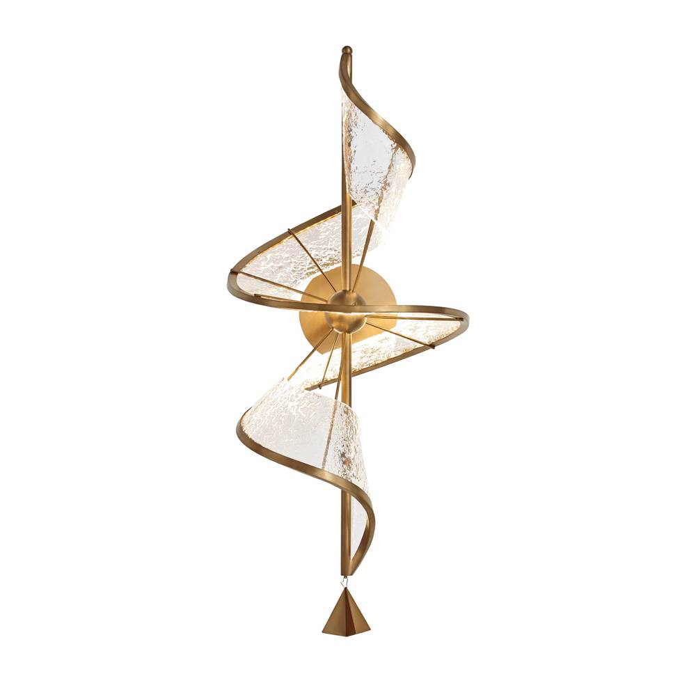 Golden Lighting 1468-WSC BCH Brushed Champagne Ziva By Golden Lighting Aurora Integrated Led Wall Sconce In Brushed Champagne Image 1