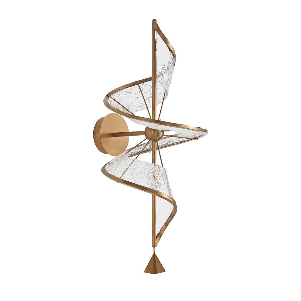 Golden Lighting 1468-WSC BCH Brushed Champagne Ziva By Golden Lighting Aurora Integrated Led Wall Sconce In Brushed Champagne Image 4