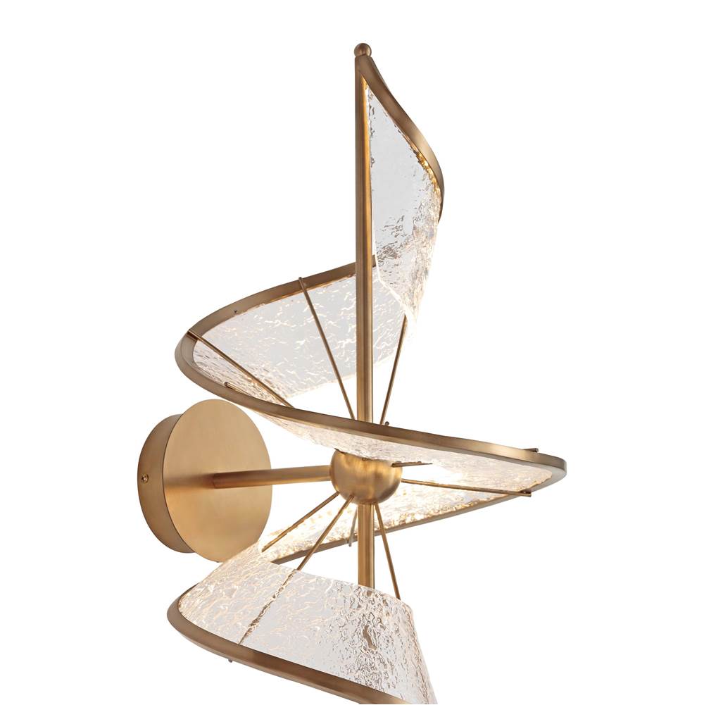 Golden Lighting 1468-WSC BCH Brushed Champagne Ziva By Golden Lighting Aurora Integrated Led Wall Sconce In Brushed Champagne Image 3