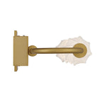 Golden Lighting 1517-OWL5 SBG-FST Satin Brushed Gold Golden Lighting Geode Integrated Led 32in Outdoor Wall In Satin Brushed Gold With Fluted Striped Glass Image 5
