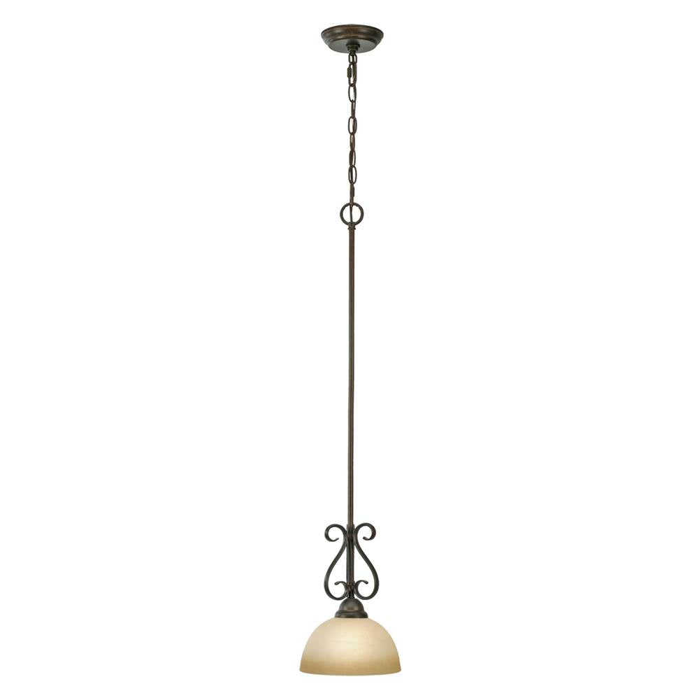 Golden Lighting Riverton Wry Lighting Riverton 1-light Pendant In Peppercorn