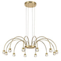 Golden Lighting 1573-12 TG-A Titanium Gold Yep By Golden Lighting Vario Integrated Led 12 Light Chandelier In Titanium Gold With Globe Diffusers Image 1