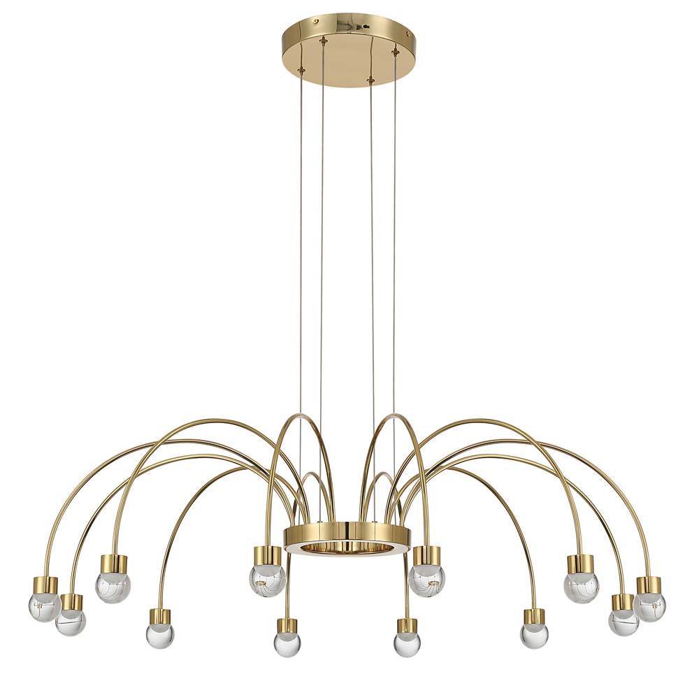 Golden Lighting Vario Yep By Golden Lighting Vario Integrated Led 12 Light Chandelier In Titanium Gold With Globe Diffusers