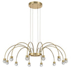 Golden Lighting Vario Yep By Golden Lighting Vario Integrated Led 12 Light Chandelier In Titanium Gold With Globe Diffusers