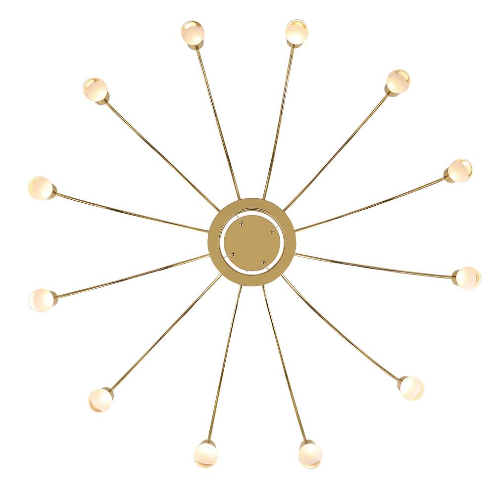 Golden Lighting 1573-12 TG-A Titanium Gold Yep By Golden Lighting Vario Integrated Led 12 Light Chandelier In Titanium Gold With Globe Diffusers Image 6