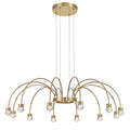 Golden Lighting 1573-12 TG-C Titanium Gold Yep By Golden Lighting Vario Integrated Led 12 Light Chandelier In Titanium Gold With Crystal Diffusers Image 1