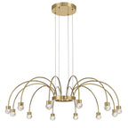 Golden Lighting 1573-12 TG-C Titanium Gold Yep By Golden Lighting Vario Integrated Led 12 Light Chandelier In Titanium Gold With Crystal Diffusers Image 1