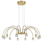 Golden Lighting Vario Yep By Golden Lighting Vario Integrated Led 12 Light Chandelier In Titanium Gold With Crystal Diffusers