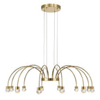 Golden Lighting 1573-12 TG-C Titanium Gold Yep By Golden Lighting Vario Integrated Led 12 Light Chandelier In Titanium Gold With Crystal Diffusers Image 5