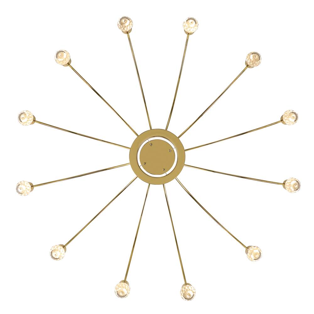 Golden Lighting 1573-12 TG-C Titanium Gold Yep By Golden Lighting Vario Integrated Led 12 Light Chandelier In Titanium Gold With Crystal Diffusers Image 6