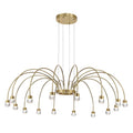 Golden Lighting 1573-16 TG-A Titanium Gold Yep By Golden Lighting Vario Integrated Led 16 Light Chandelier In Titanium Gold With Globe Diffusers Image 1