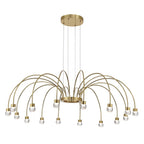 Golden Lighting 1573-16 TG-A Titanium Gold Yep By Golden Lighting Vario Integrated Led 16 Light Chandelier In Titanium Gold With Globe Diffusers Image 1
