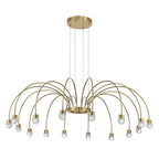 Golden Lighting Vario Yep By Golden Lighting Vario Integrated Led 16 Light Chandelier In Titanium Gold With Globe Diffusers