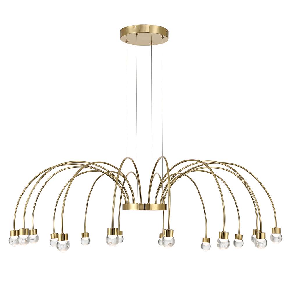 Golden Lighting 1573-16 TG-A Titanium Gold Yep By Golden Lighting Vario Integrated Led 16 Light Chandelier In Titanium Gold With Globe Diffusers Image 5