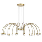 Golden Lighting 1573-16 TG-A Titanium Gold Yep By Golden Lighting Vario Integrated Led 16 Light Chandelier In Titanium Gold With Globe Diffusers Image 5