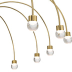 Golden Lighting 1573-16 TG-A Titanium Gold Yep By Golden Lighting Vario Integrated Led 16 Light Chandelier In Titanium Gold With Globe Diffusers Image 4