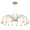 Golden Lighting 1573-16 TG-B Titanium Gold Yep By Golden Lighting Vario Integrated Led 16 Light Chandelier In Titanium Gold With Rose Diffusers Image 1