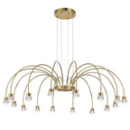 Golden Lighting 1573-16 TG-B Titanium Gold Yep By Golden Lighting Vario Integrated Led 16 Light Chandelier In Titanium Gold With Rose Diffusers Image 1