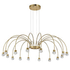 Golden Lighting Vario Yep By Golden Lighting Vario Integrated Led 16 Light Chandelier In Titanium Gold With Rose Diffusers