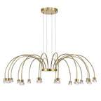 Golden Lighting 1573-16 TG-B Titanium Gold Yep By Golden Lighting Vario Integrated Led 16 Light Chandelier In Titanium Gold With Rose Diffusers Image 5