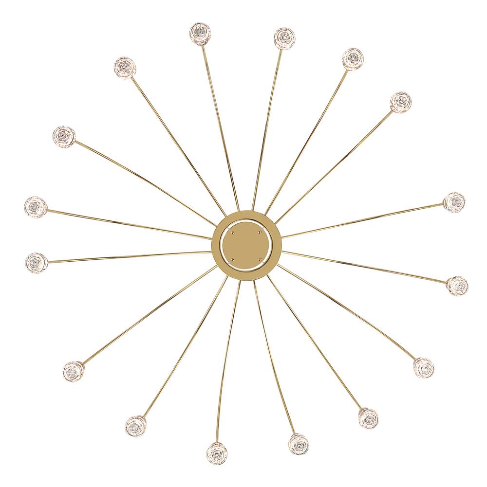 Golden Lighting 1573-16 TG-B Titanium Gold Yep By Golden Lighting Vario Integrated Led 16 Light Chandelier In Titanium Gold With Rose Diffusers Image 6