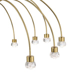 Golden Lighting 1573-16 TG-B Titanium Gold Yep By Golden Lighting Vario Integrated Led 16 Light Chandelier In Titanium Gold With Rose Diffusers Image 4