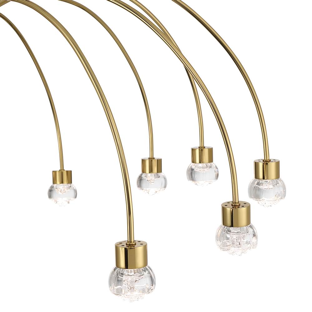 Golden Lighting 1573-16 TG-B Titanium Gold Yep By Golden Lighting Vario Integrated Led 16 Light Chandelier In Titanium Gold With Rose Diffusers Image 4