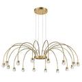 Golden Lighting 1573-16 TG-C Titanium Gold Yep By Golden Lighting Vario Integrated Led 16 Light Chandelier In Titanium Gold With Crystal Diffusers Image 1