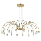 Golden Lighting 1573-16 TG-C Titanium Gold Yep By Golden Lighting Vario Integrated Led 16 Light Chandelier In Titanium Gold With Crystal Diffusers Image 1