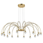 Golden Lighting Vario Yep By Golden Lighting Vario Integrated Led 16 Light Chandelier In Titanium Gold With Crystal Diffusers