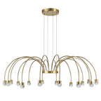 Golden Lighting 1573-16 TG-C Titanium Gold Yep By Golden Lighting Vario Integrated Led 16 Light Chandelier In Titanium Gold With Crystal Diffusers Image 5