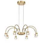Golden Lighting 1573-8 TG-A Titanium Gold Yep By Golden Lighting Vario Integrated Led 8 Light Chandelier In Titanium Gold With Globe Diffusers Image 1