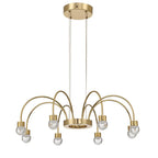 Golden Lighting Vario Yep By Golden Lighting Vario Integrated Led 8 Light Chandelier In Titanium Gold With Globe Diffusers