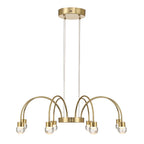 Golden Lighting 1573-8 TG-A Titanium Gold Yep By Golden Lighting Vario Integrated Led 8 Light Chandelier In Titanium Gold With Globe Diffusers Image 5