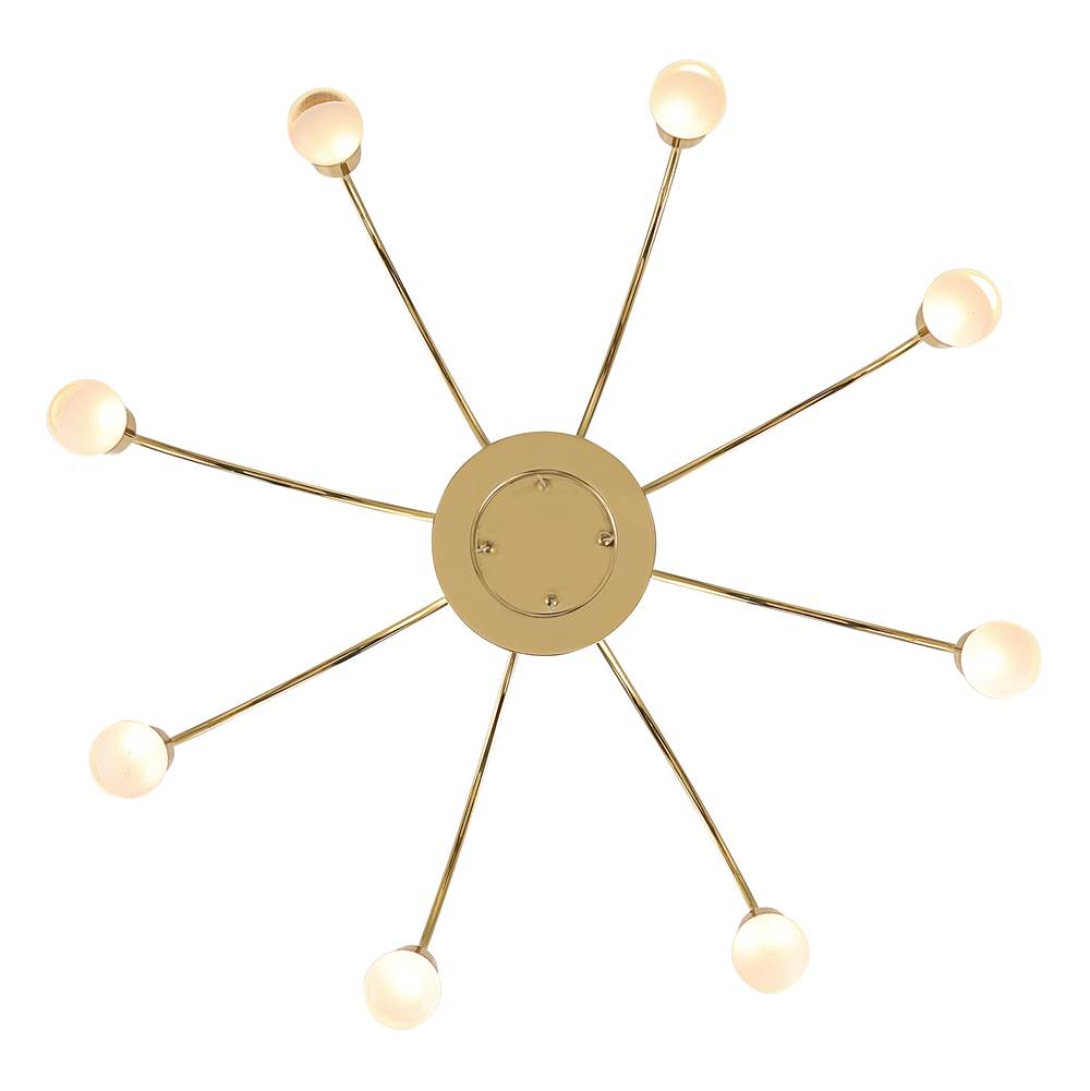 Golden Lighting 1573-8 TG-A Titanium Gold Yep By Golden Lighting Vario Integrated Led 8 Light Chandelier In Titanium Gold With Globe Diffusers Image 6