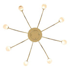 Golden Lighting 1573-8 TG-A Titanium Gold Yep By Golden Lighting Vario Integrated Led 8 Light Chandelier In Titanium Gold With Globe Diffusers Image 6