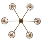 Golden Lighting 1622-6 BCB-EHB Brushed Champagne Brass Yep By Golden Lighting Cambira 6-light Chandelier In Brushed Champagne Brass With Empire Hardback  Shade Image 5