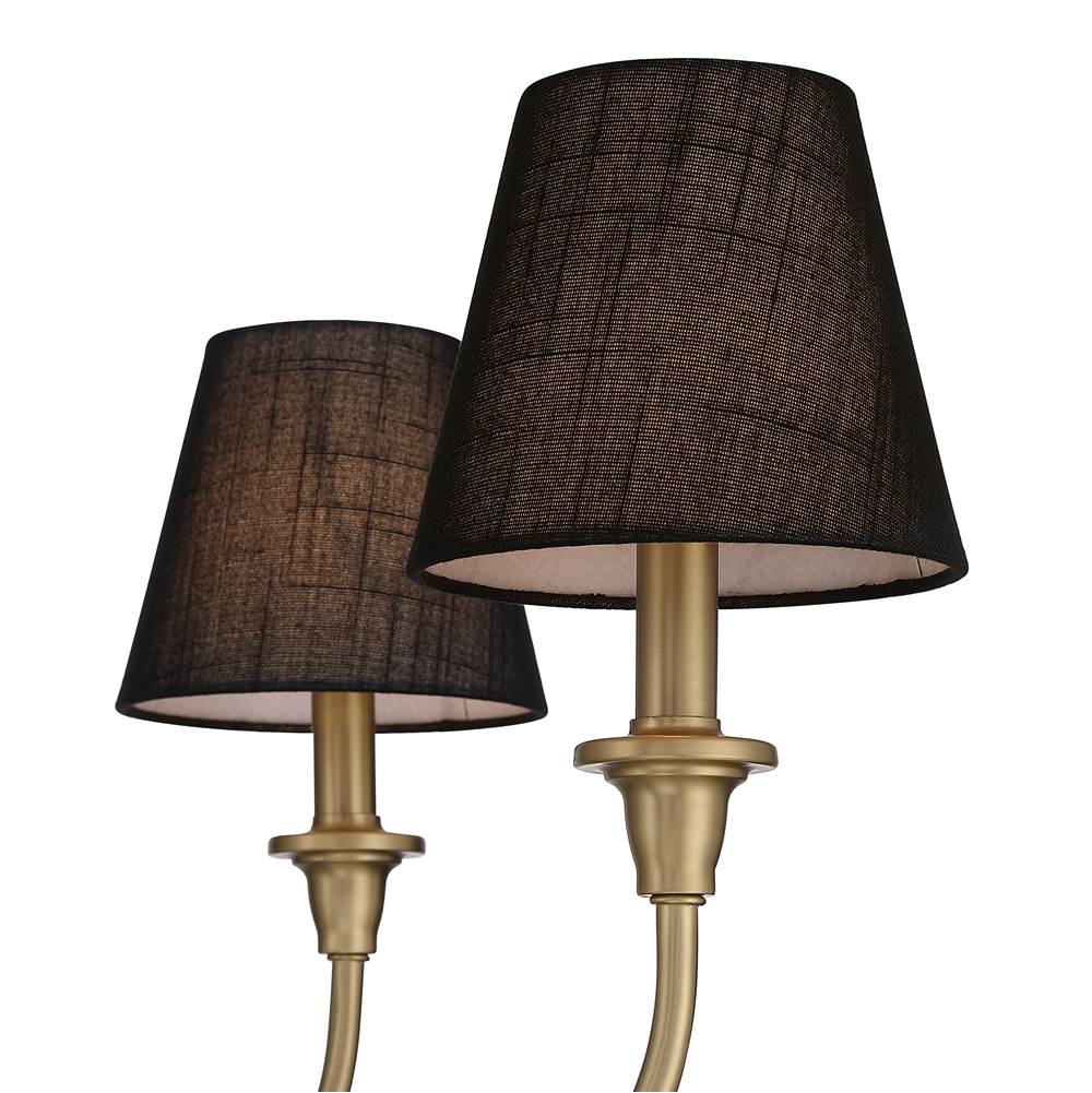 Golden Lighting 1622-6 BCB-EHB Brushed Champagne Brass Yep By Golden Lighting Cambira 6-light Chandelier In Brushed Champagne Brass With Empire Hardback  Shade Image 3