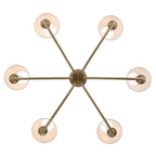 Golden Lighting 1622-6 BCB-EPW Brushed Champagne Brass Yep By Golden Lighting Cambira 6-light Chandelier In Brushed Champagne Brass With Empire Pleated White Shade Image 5