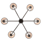 Golden Lighting 1622-6 ORB-EHB Oil Rubbed Bronze Yep By Golden Lighting Cambira 6-light Chandelier In Oil Rubbed Bronze With Empire Hardback  Shade Image 5