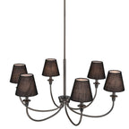 Golden Lighting 1622-6 ORB-EHB Oil Rubbed Bronze Yep By Golden Lighting Cambira 6-light Chandelier In Oil Rubbed Bronze With Empire Hardback  Shade Image 4