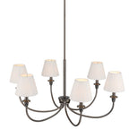 Golden Lighting 1622-6 ORB-EPW Oil Rubbed Bronze Yep By Golden Lighting Cambira 6-light Chandelier In Oil Rubbed Bronze With Empire Pleated White Shade Image 4